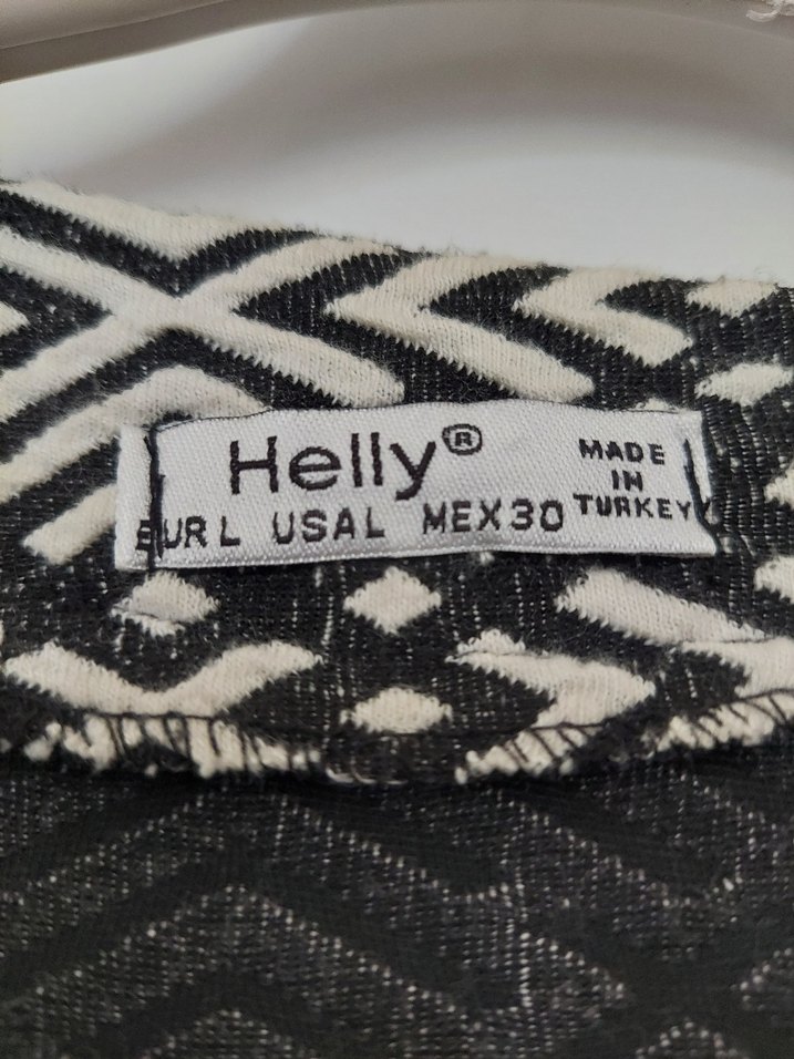 Örgü Detaylı Uzun Gri Desenli Kadın Kabı - Görsel 5