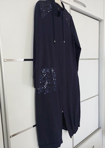 Lacivert Fermuarlı, Uzun kap iki iplik - Görsel 5