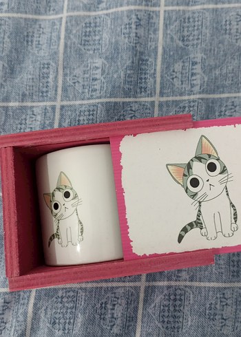 Kedi Temalı Kutulu Bardak/Kupa - Görsel 3