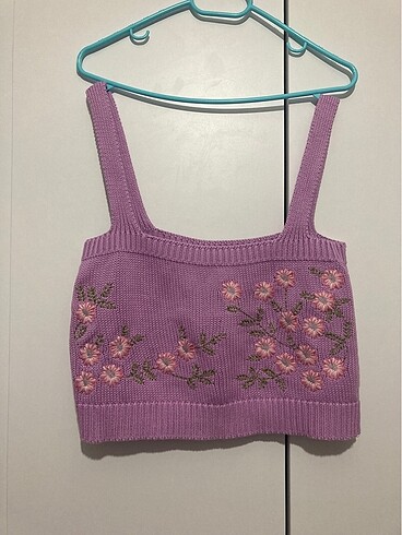 Örme Crop Bluz