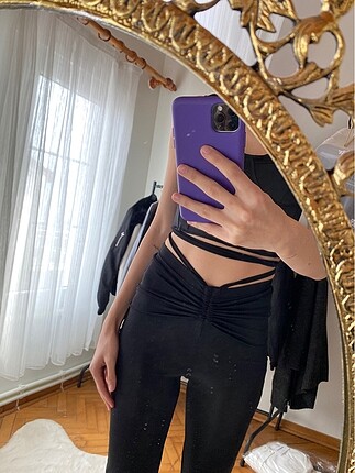 BERSHKA BEL DETAYLI TAYT