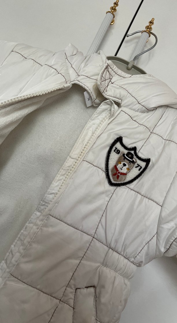 Bebek Beyaz Kapitone Tulum - Görsel 3