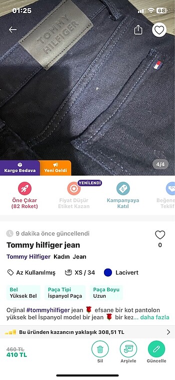 Orjinal Tommy hilfiger pantolon
