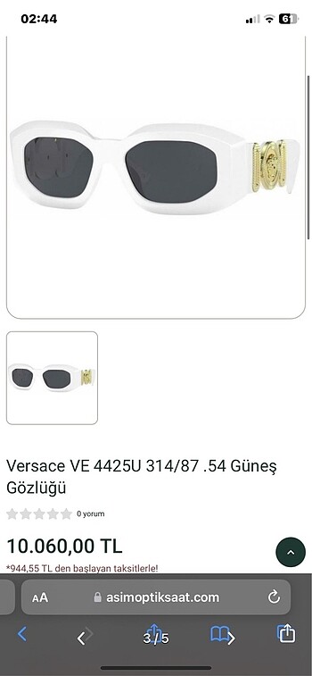 Versace Versace Orjinal güneş gözlüğü