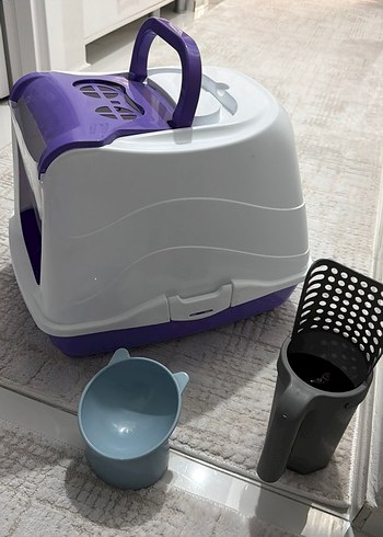 Mor Kapaklı kedi tuvaleti - Görsel 5