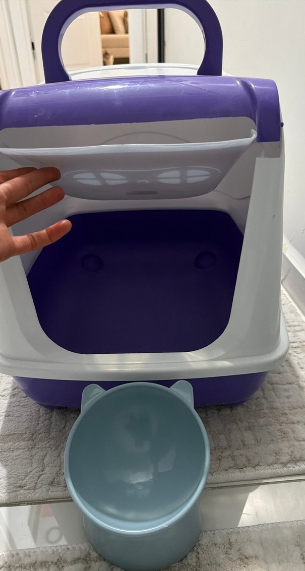 Mor Kapaklı kedi tuvaleti - Görsel 4