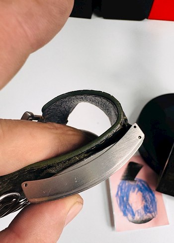 Orjinal guess Vintage Kahverengi Deri Erkek Saat Kayışı - Görsel 5