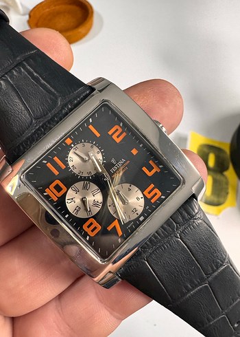 Orjinal festina Turuncu Detaylı Erkek İş Saati - Görsel 7