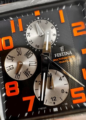 Orjinal festina Turuncu Detaylı Erkek İş Saati - Görsel 5