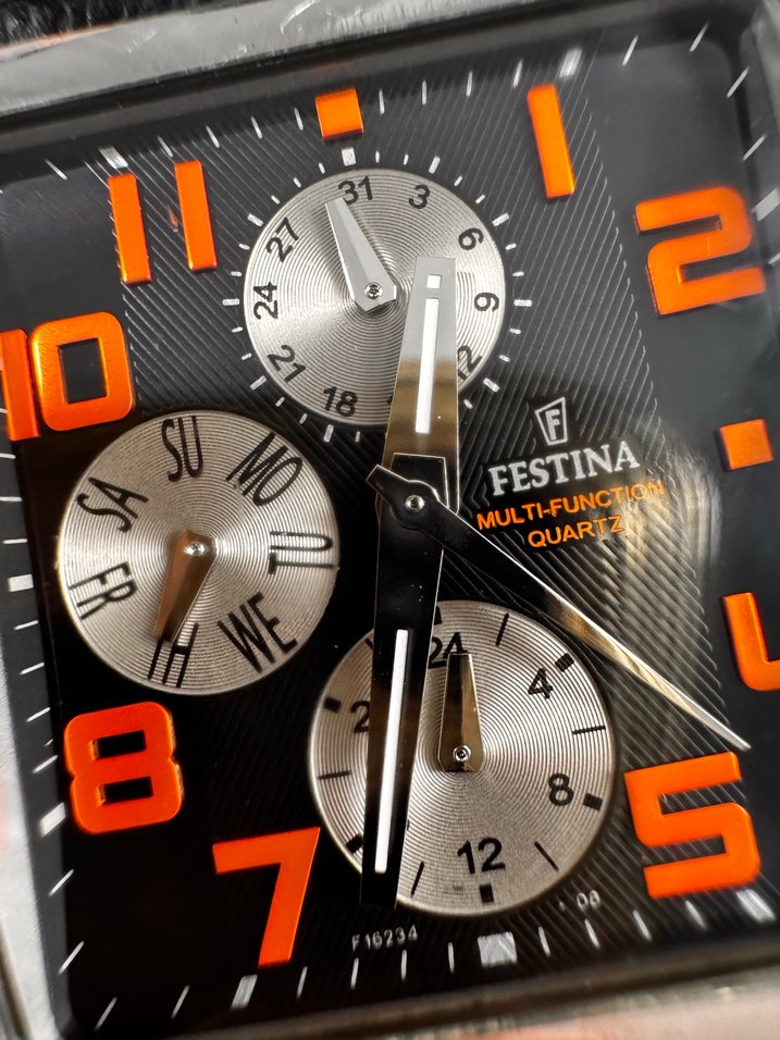 Orjinal festina Turuncu Detaylı Erkek İş Saati - Görsel 5