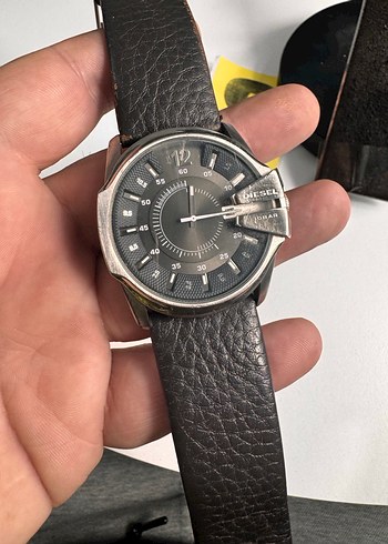 Orjinal Diesel Erkek Kahverengi Deri Biker Saat - Görsel 8
