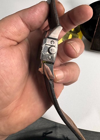 Orjinal Diesel Erkek Kahverengi Deri Biker Saat - Görsel 5