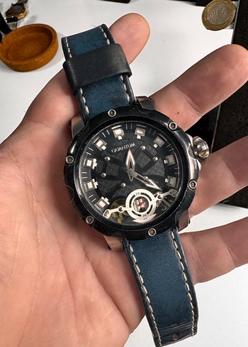 Orjinal Quantum Siyah Erkek Biker Saat - Görsel 8