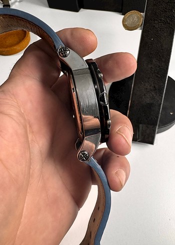 Orjinal Quantum Siyah Erkek Biker Saat - Görsel 4