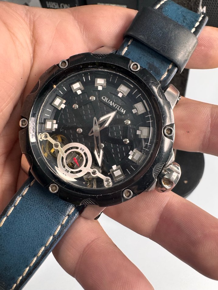 Orjinal Quantum Siyah Erkek Biker Saat - Görsel 5