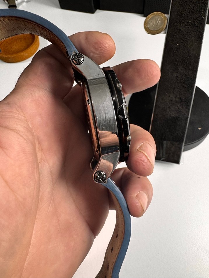 Orjinal Quantum Siyah Erkek Biker Saat - Görsel 4