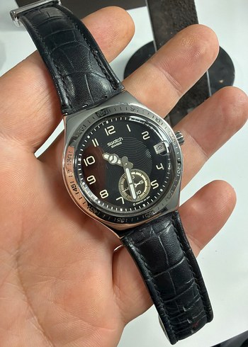 Swatch Orjinal Swatch Siyah Deri Kayisli Klasik Saat