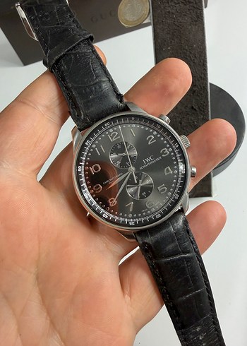 IWC Schaffhausen İwc Siyah Deri Kayisli Siklik
