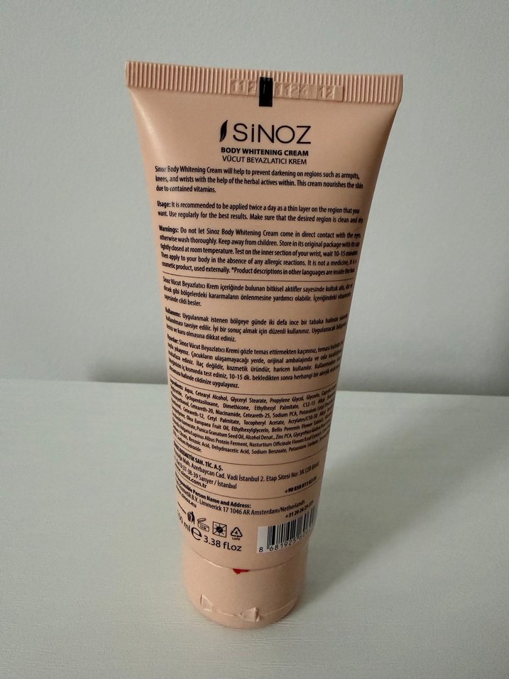 Sinoz Vücut Beyazlatıcı Krem 100 ml - Görsel 2