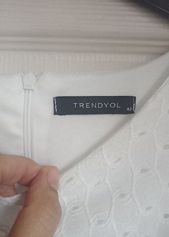 Trendyol marka Beyaz Uzun Kadın Elbise - Görsel 5