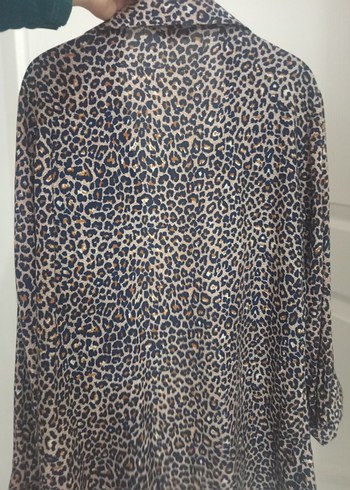 Leopar Desenli Kadın Gömlek - Görsel 6