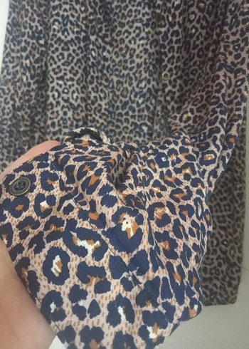 Leopar Desenli Kadın Gömlek - Görsel 3