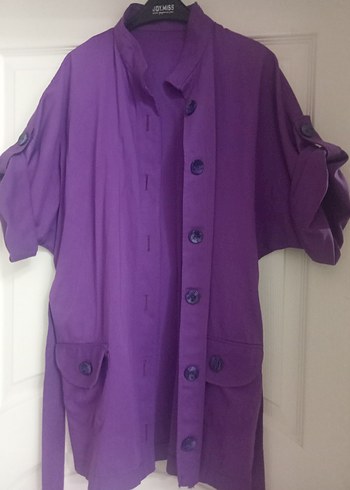 Mor, Salaş Kadın Tunik- Gömlek - Görsel 2