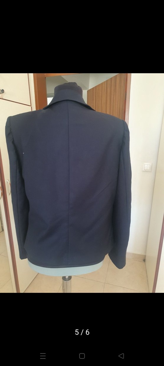 Düğmeli Lacivert Kadın  Blazer ceket - Görsel 3