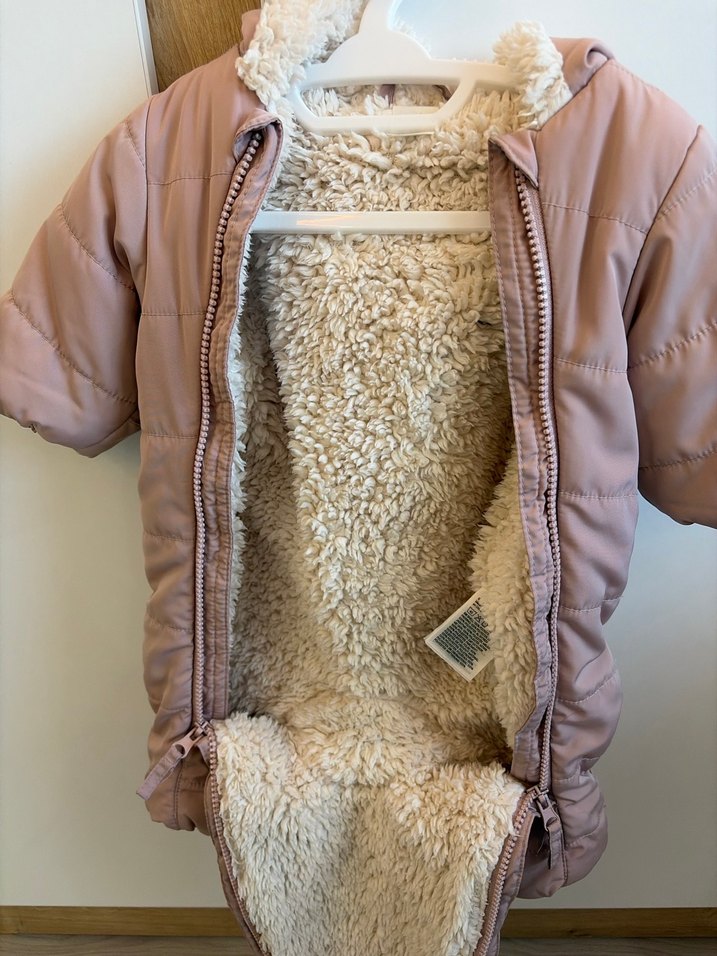 Kürklü Kapüşonlu Bebek Kış Tulumu - Görsel 4