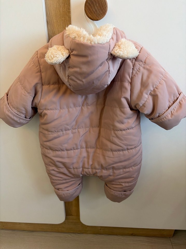 Kürklü Kapüşonlu Bebek Kış Tulumu - Görsel 3