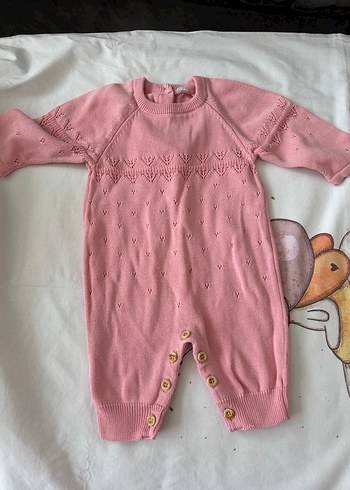 Pembe Örgü Bebek Tulum