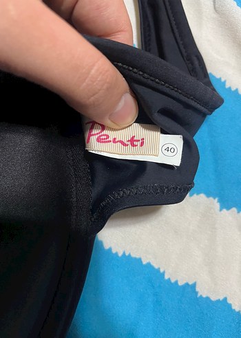 Siyah Mini Strappy Bikini Üstü - Görsel 2