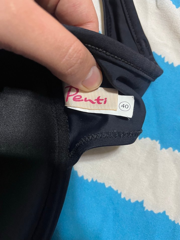 Siyah Mini Strappy Bikini Üstü - Görsel 2