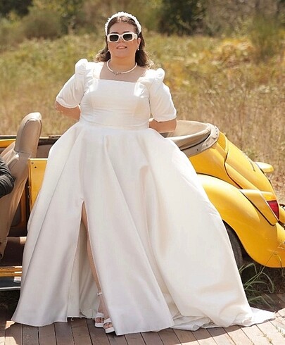 Büyük beden gelinlik nikah ve nişan elbisesi