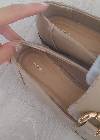 Bej Tokalı Kadın Günlük Topuklu Babet - Görsel 5