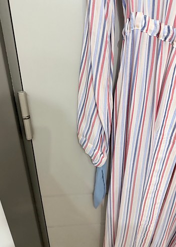 Uzun Kollu Rahat Kesim Kadın Uzun Elbise - Görsel 2