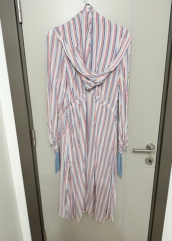 Uzun Kollu Rahat Kesim Kadın Uzun Elbise - Görsel 4