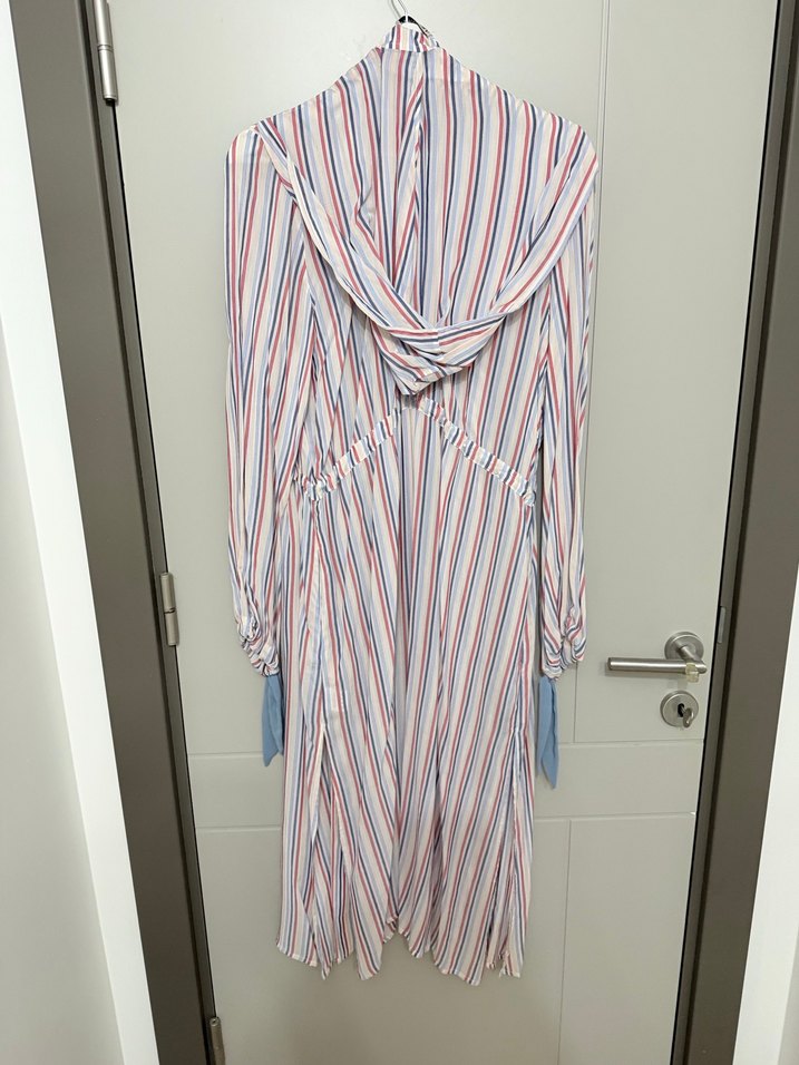 Uzun Kollu Rahat Kesim Kadın Uzun Elbise - Görsel 4