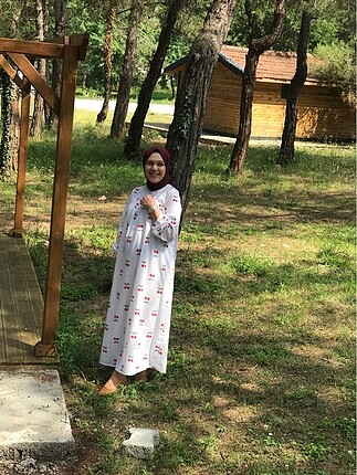 Kirazlı Astarlı Elbise ????