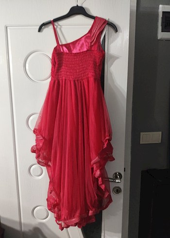 koyu pembe kız çocuk Abiye Elbise - Görsel 2