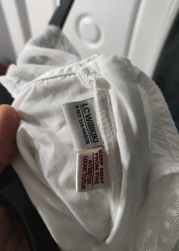 Beyaz Kız Çocuk Fırfırlı Modern Klasik Elbise - Görsel 3