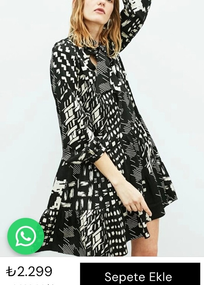 İpekyol siyah beyaz elbise - Görsel 2