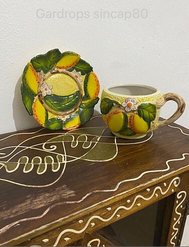 1 adet Nescafe fincanı takımı elde yıkama el yapımı