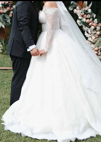 Modern Klasik Beyaz Prenses Gelinlik - Görsel 3