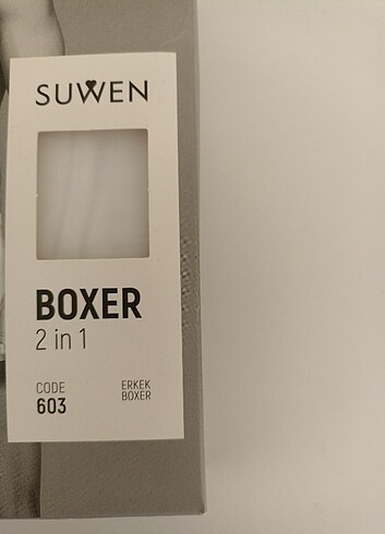 m Beden beyaz Renk Suwen 2in1 erkek boxer M