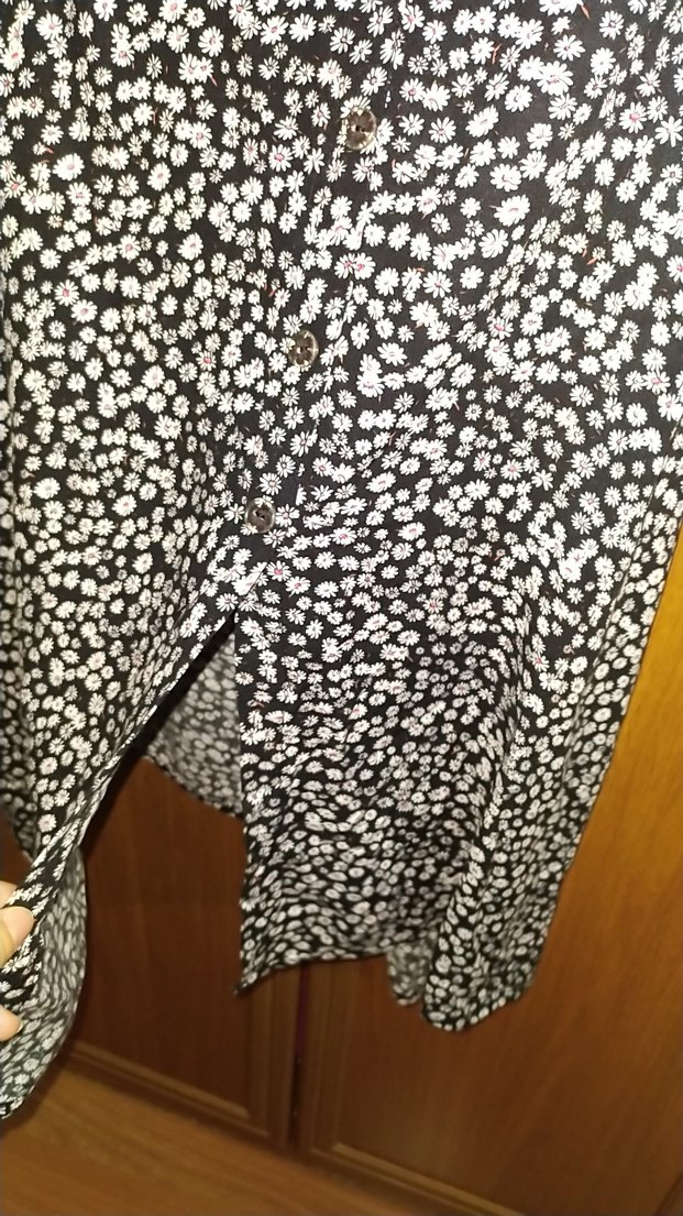 Düğmeli Siyah Bohem Midi Etek - Görsel 2