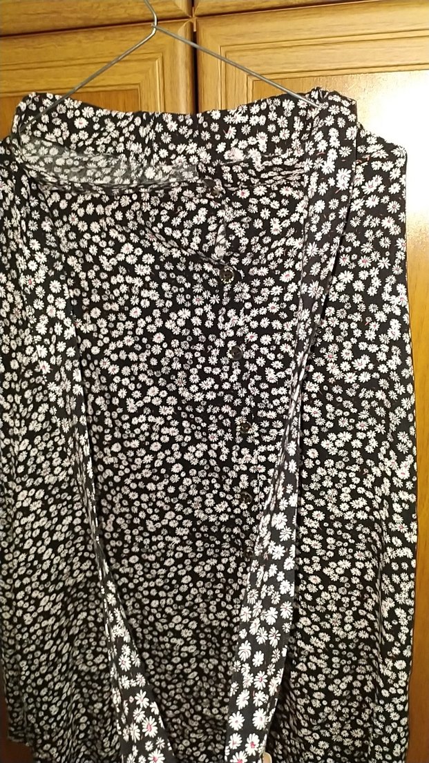 Düğmeli Siyah Bohem Midi Etek - Görsel 4