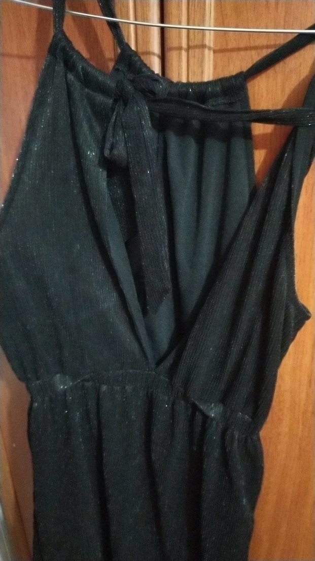 Siyah Drapeli Straplez Midi Abiye Elbise - Görsel 3