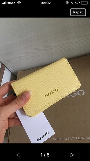 mango sarı cüzdan