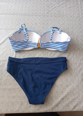 38 Beden mavi Renk Harika Renkli Bikini Takımı